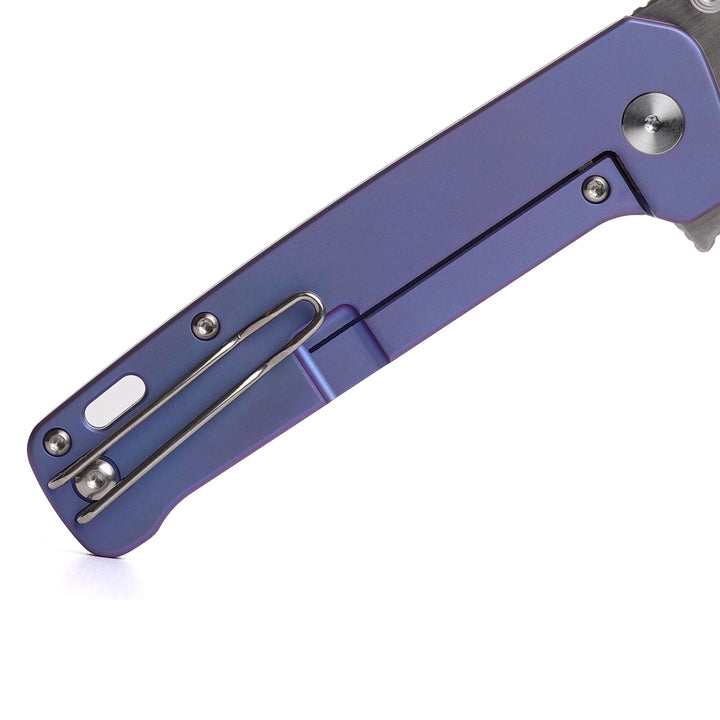 QSP Penguin Plus Purple Titanium Frame Lock (20CV Steel)