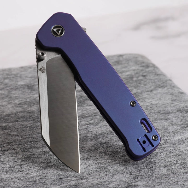 QSP Penguin Plus Purple Titanium Frame Lock (20CV Steel)