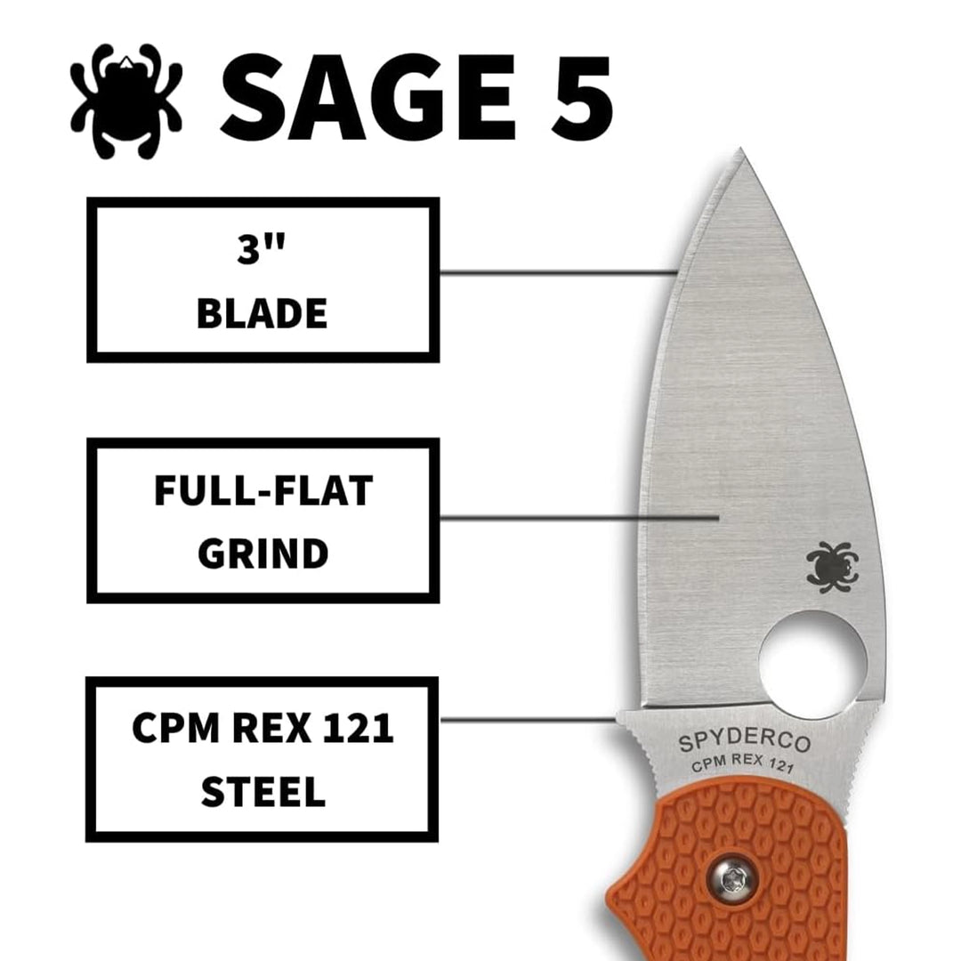 Spyderco Sage 5 Lightweight Burnt Orange