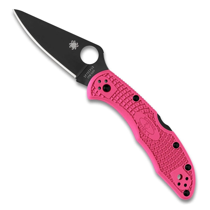 Spyderco Delica 4 Pink Lightweight Black Blade