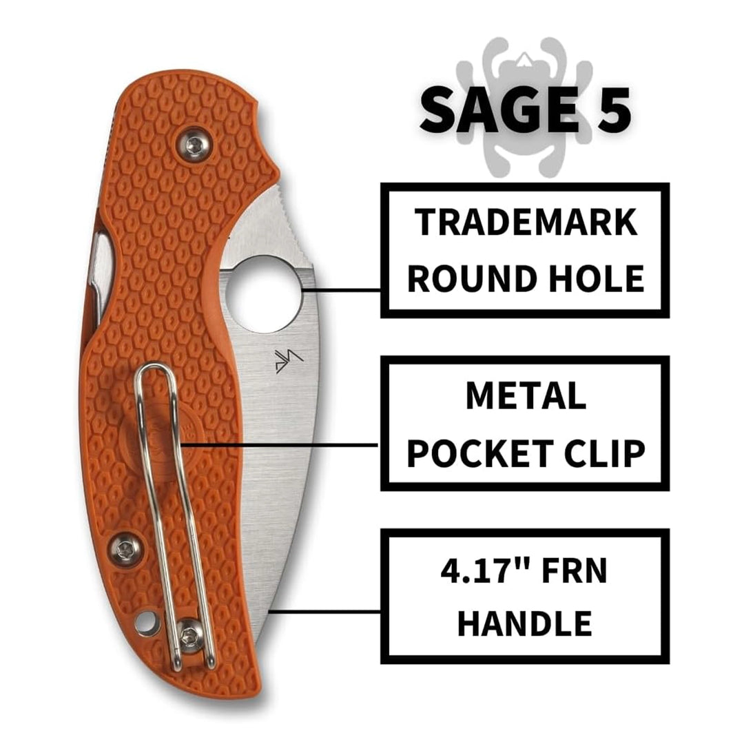 Spyderco Sage 5 Lightweight Burnt Orange