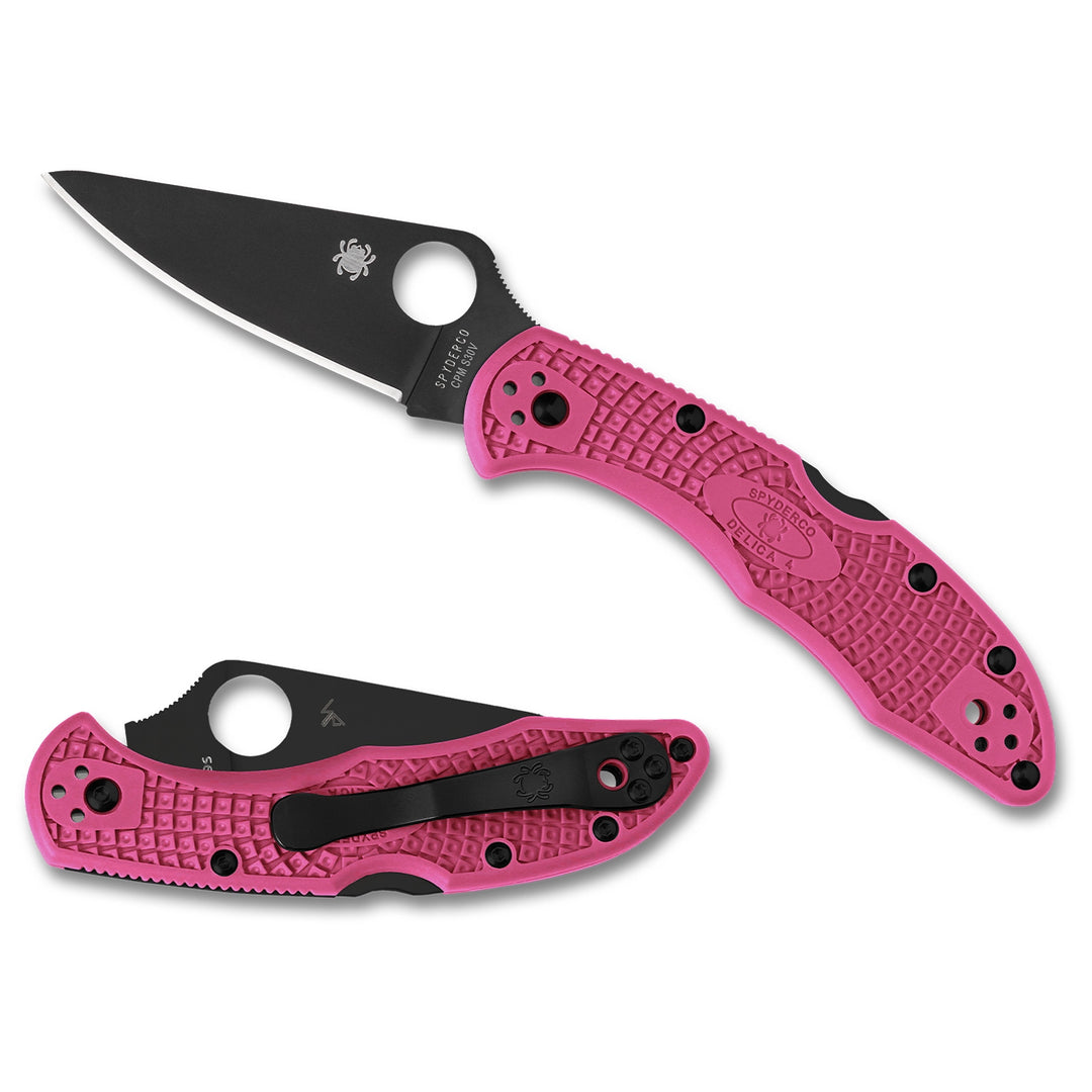 Spyderco Delica 4 Pink Lightweight Black Blade