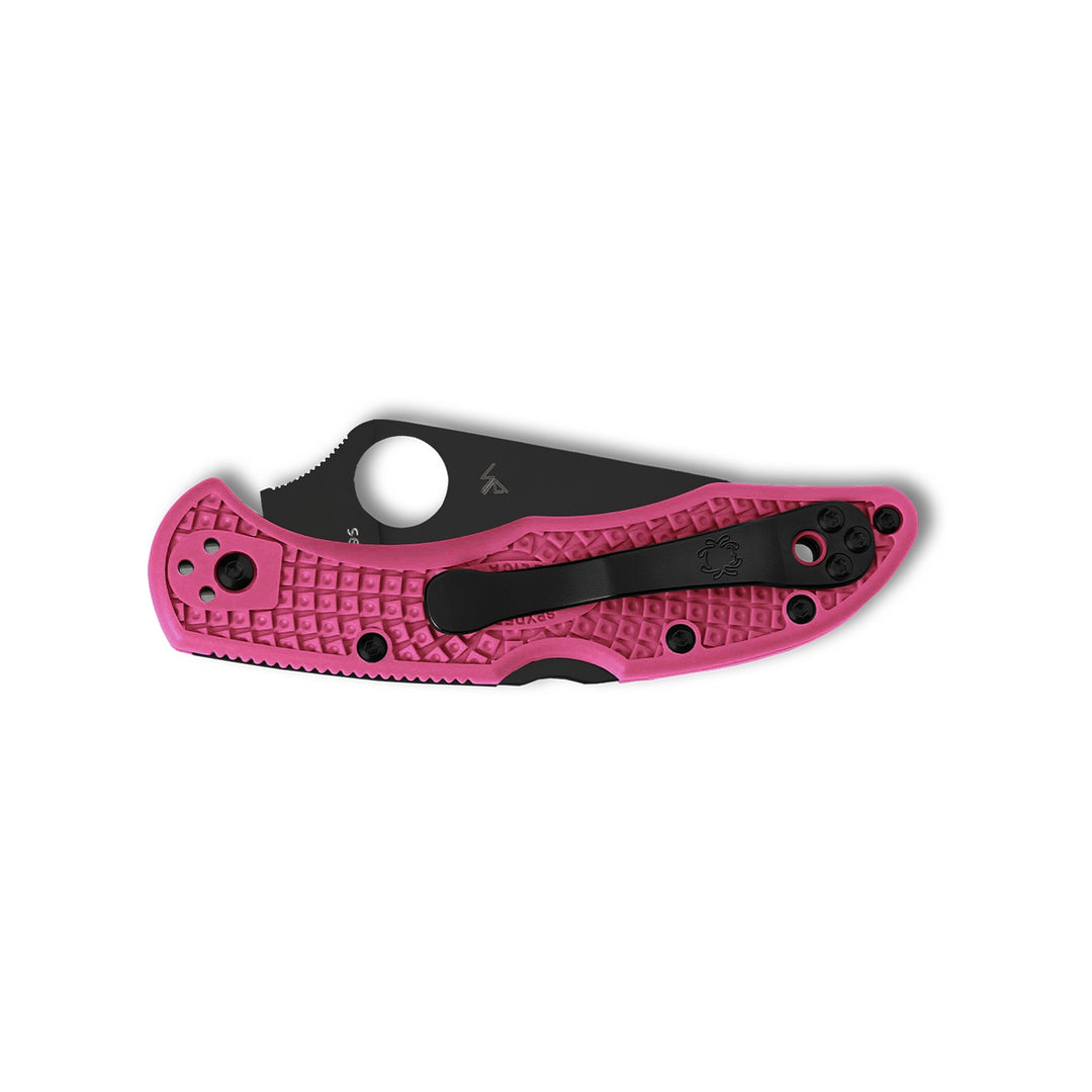 Spyderco Delica 4 Pink Lightweight Black Blade