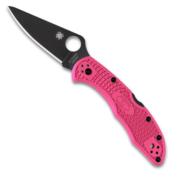 Spyderco Delica 4 Pink Lightweight Black Blade