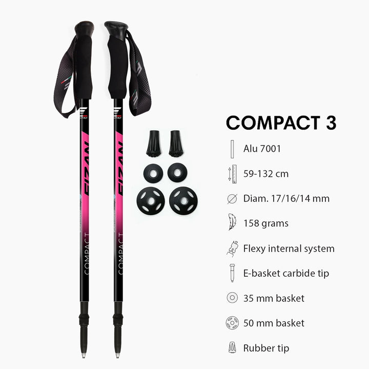 Fizan Compact 3 & 4 Trekking Poles