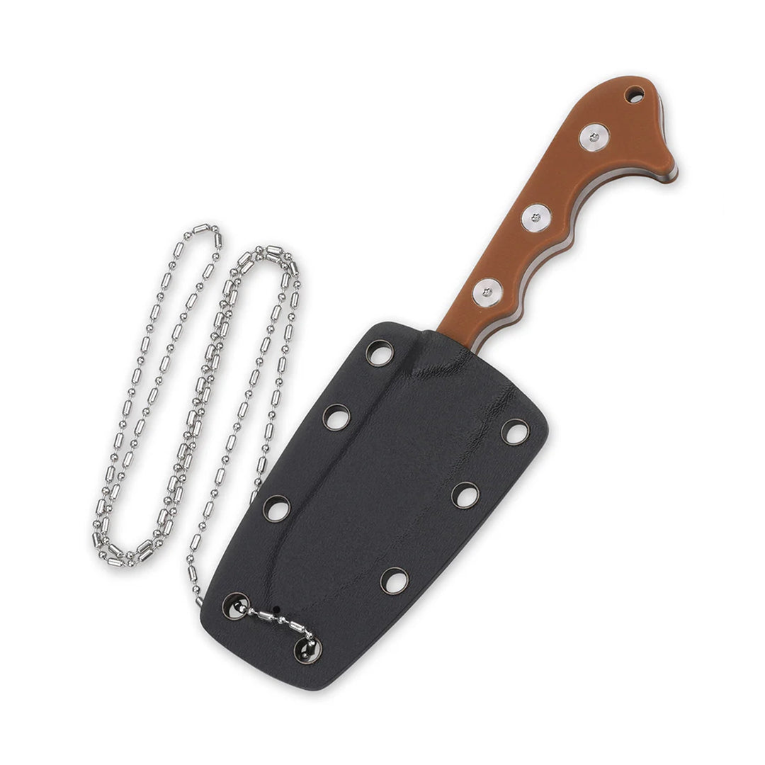 QSP Knife Neckmuk Neck Fixed Blade with Kydex Sheath