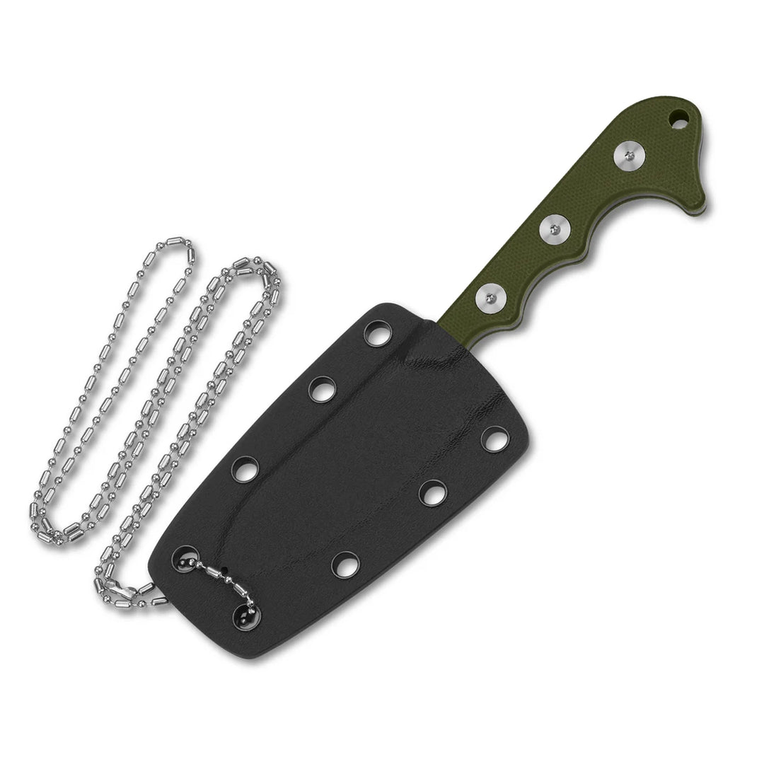 QSP Knife Neckmuk Neck Fixed Blade with Kydex Sheath