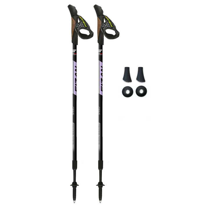 Fizan Speed Trekking Poles Purple Walking hiking 