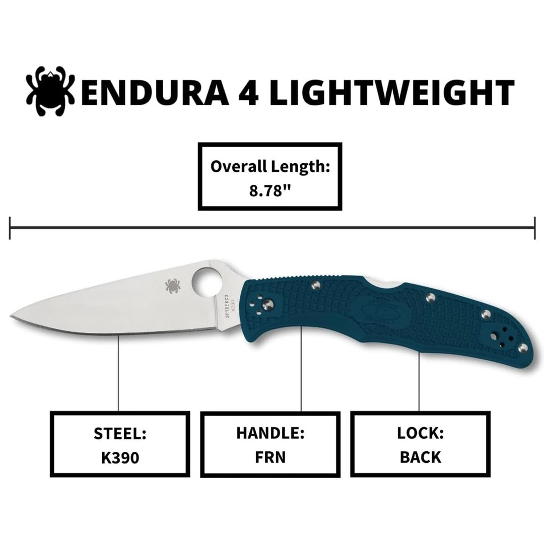 Spyderco Endura 4 Blue Lightweight FRN