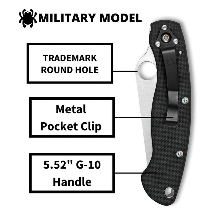 Spyderco Military Model Black G10