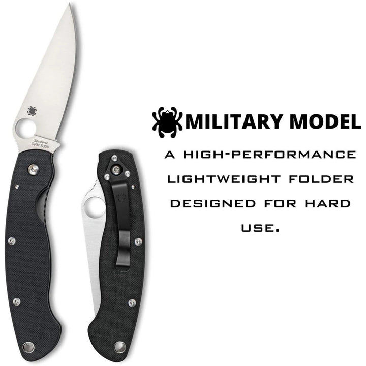 Spyderco Military Model Black G10