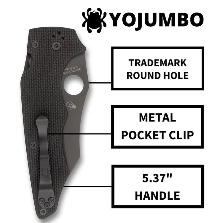 Spyderco YoJumbo Black G10