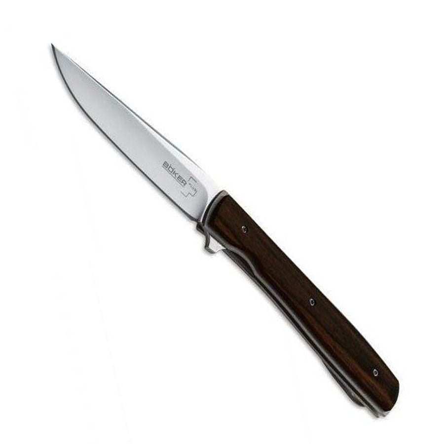 Boker Plus Urban Survival Knife 01BO047 - Black Blade - Black Aluminum -  Liner Lock