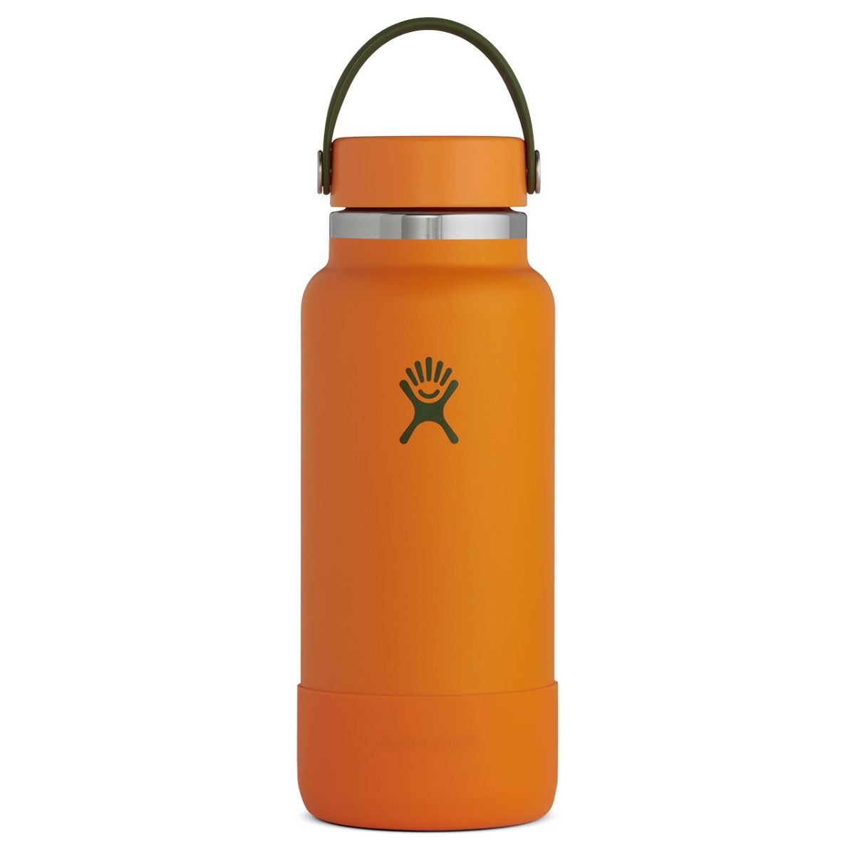 Orange hydro sale flask with straw